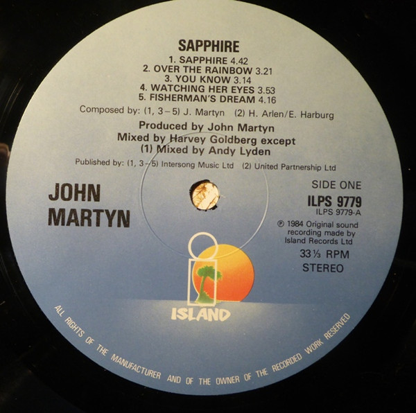 John Martyn - Sapphire | Island Records (ILPS 9779) - 3 John Martyn - Sapphire | Island Records (ILPS 9779) - 3