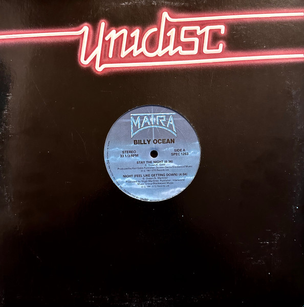Billy Ocean / Third World - Stay The Night / Night (Feel Like Getting Down) / Try Jah Love | Matra (SPEC 1263) - 3 Billy Ocean / Third World - Stay The Night / Night (Feel Like Getting Down) / Try Jah Love | Matra (SPEC 1263) - 3