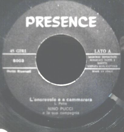 Nino Pucci - L'Onorevole E A Cammarera / Tribuna Politica (In Piazza) | Presence Record (PLP 5003) - 4