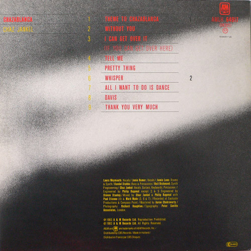 Chas Jankel - Chazablanca | A&M Records (AMLH 64917) - 2