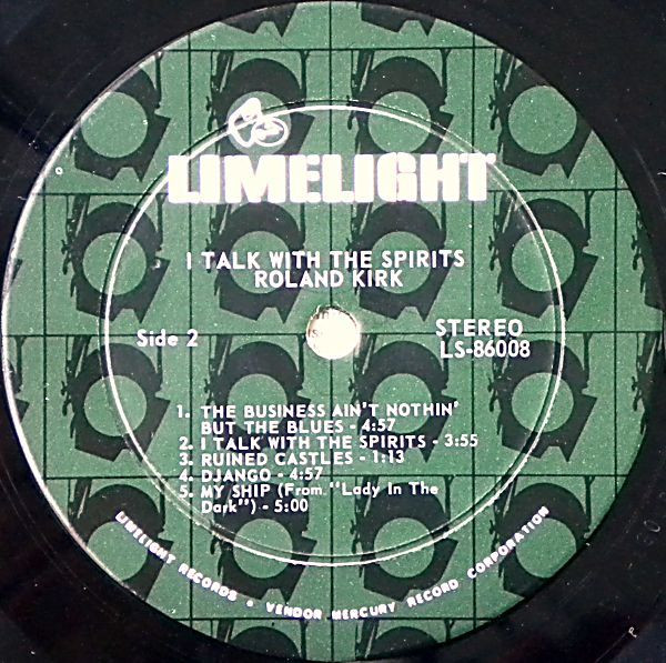 Roland Kirk - I Talk With The Spirits | Limelight (LM 82008) - 4