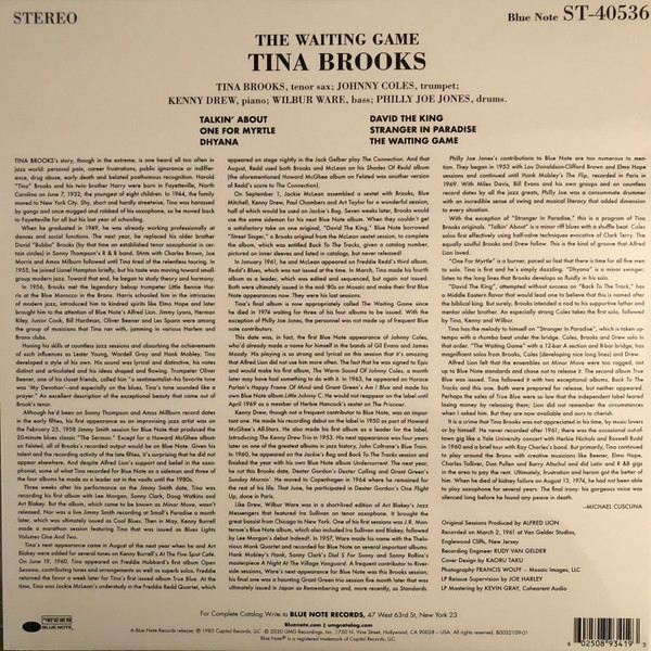 Tina Brooks - The Waiting Game | Blue Note (B0032109-01) - 4