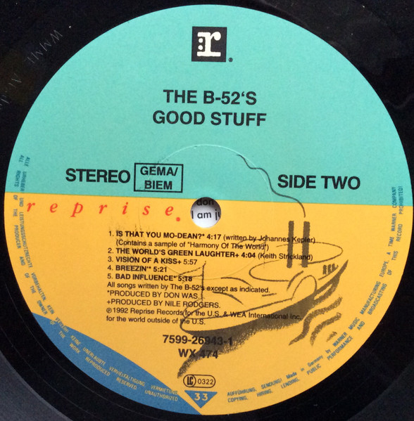The B-52's - Good Stuff | Reprise Records (7599-26943-1) - 4 The B-52's - Good Stuff | Reprise Records (7599-26943-1) - 4