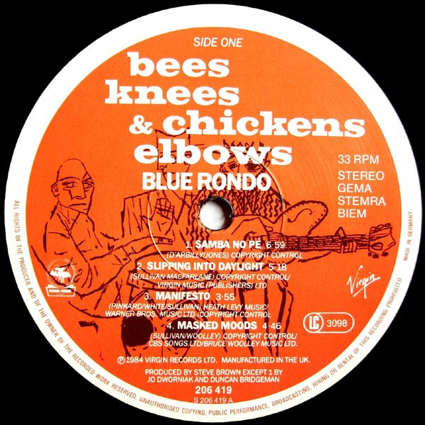 Blue Rondo À La Turk - Bees Knees & Chickens Elbows | Virgin (206 419-620) - 3