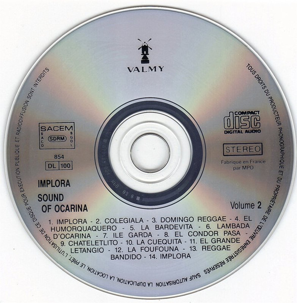 Various - Sound Of Ocarina , Implora , Les Plus Belles Mélodies Sud-Américaines Volume 2 | Valmy (DL-854) - 3
