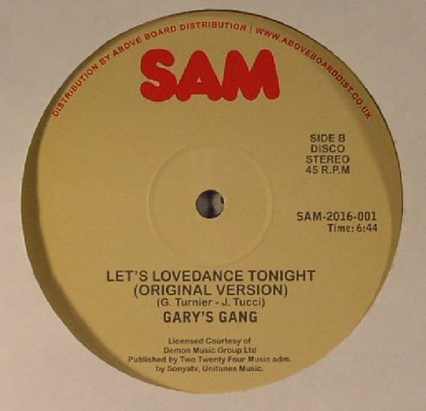Gary's Gang - Let's Lovedance Tonight (Danny Krivit Re-Edit) | Sam Records (SAM-2016-001) - 3