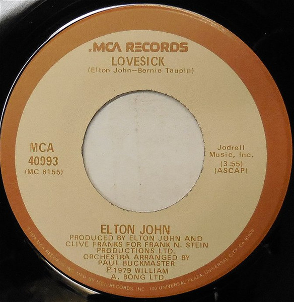 Elton John - Song For Guy | MCA Records (MCA 40993) - 4