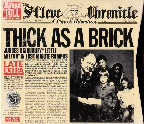 Jethro Tull - Thick As A Brick | Chrysalis (7243 8 57705 2 4) - main