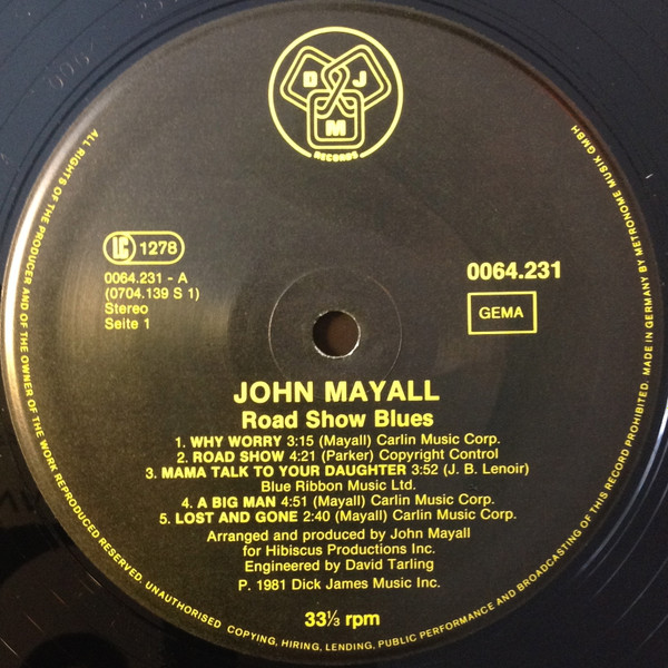John Mayall - Road Show Blues | DJM Records (0064.231) - 3