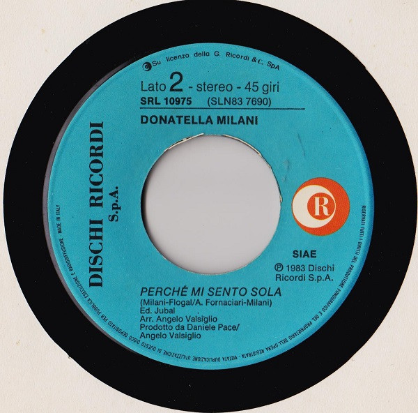 Donatella Milani - Volevo Dirti | Ricordi (SRL 10975) - 4