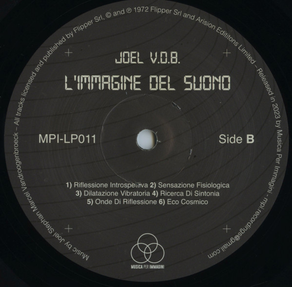 Joel Vandroogenbroeck - L'Immagine Del Suono | Musica Per Immagini (MPI-LP011) - 2 Joel Vandroogenbroeck - L'Immagine Del Suono | Musica Per Immagini (MPI-LP011) - 2