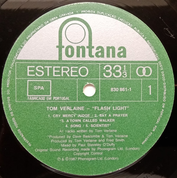 Tom Verlaine - Flash Light | Fontana (830 861-1) - 3