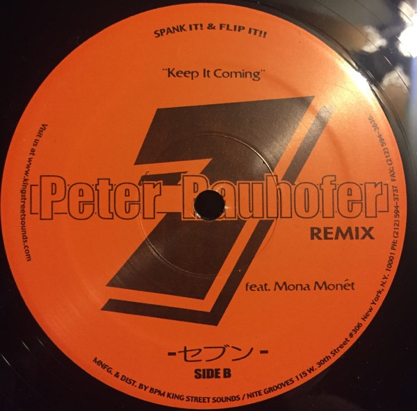 7 Feat. Mona Monet - Keep It Coming (Part II) | BPM King Street Sounds (KSS 1126) - 2