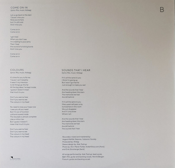 Airbag - A Day In The Studio / Unplugged In Oslo | Karisma Records (KAR217LPC) - 4 Airbag - A Day In The Studio / Unplugged In Oslo | Karisma Records (KAR217LPC) - 4