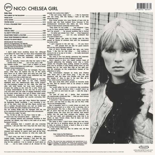Nico - Chelsea Girl | Elemental Music (700209) - 2