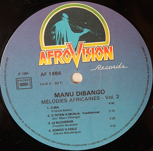 Manu Dibango - Mélodies Africaines Volume 2 | AfroVision Records (AF 1986) - 3 Manu Dibango - Mélodies Africaines Volume 2 | AfroVision Records (AF 1986) - 3