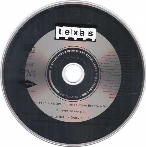Texas - Put Your Arms Around Me | Mercury (MERCD 497) - 3