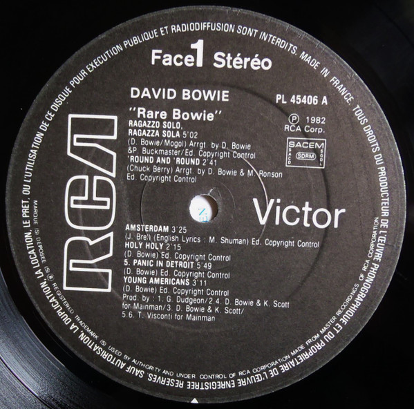 David Bowie - Rare | RCA (PL 45406) - 3 David Bowie - Rare | RCA (PL 45406) - 3