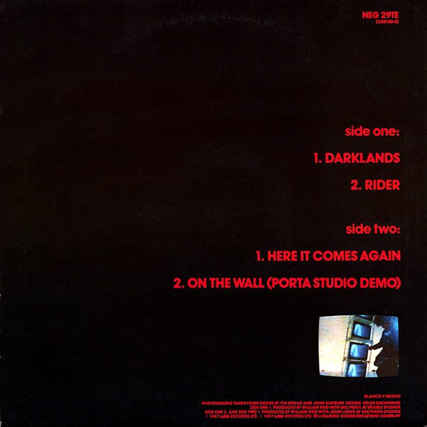 The Jesus And Mary Chain - Darklands E.P. | Blanco Y Negro (NEG 29TE) - 2 The Jesus And Mary Chain - Darklands E.P. | Blanco Y Negro (NEG 29TE) - 2