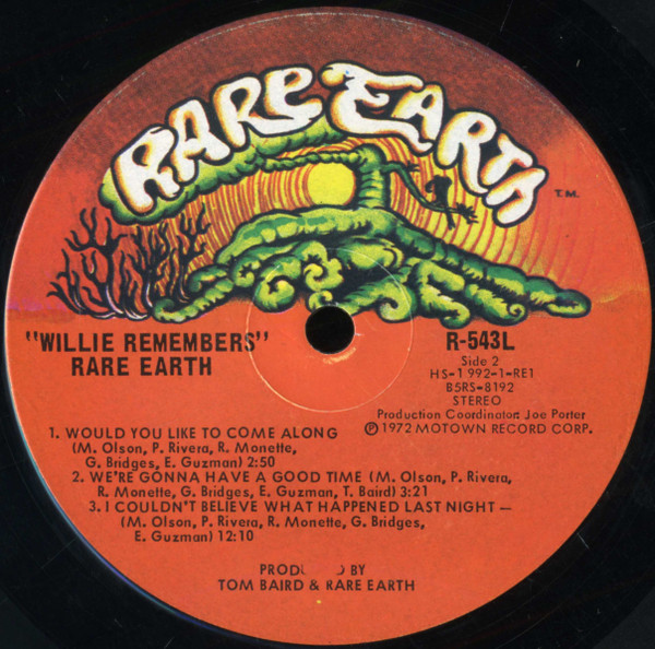 Rare Earth - Willie Remembers | Rare Earth (R 543L) - 4 Rare Earth - Willie Remembers | Rare Earth (R 543L) - 4