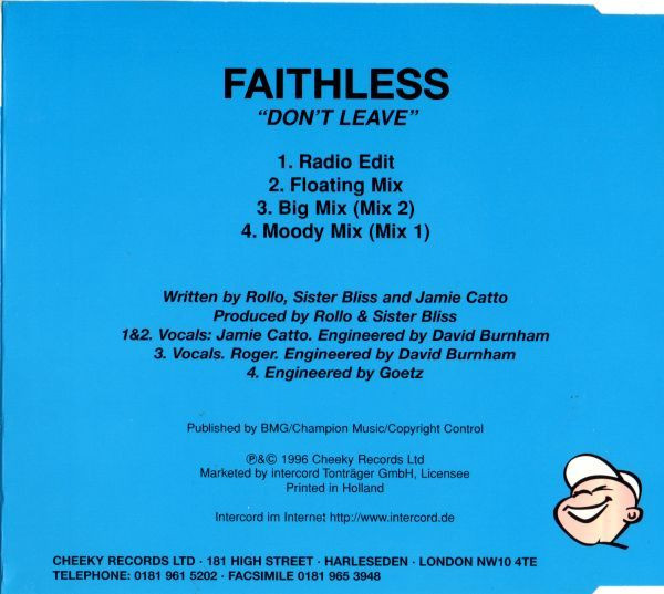 Faithless - Don't Leave | Blow Up (INT 828.094) - 3