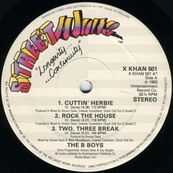 The B-Boys - Cuttin' Herbie / Two Three Break | Streetwave (X KHAN 501)