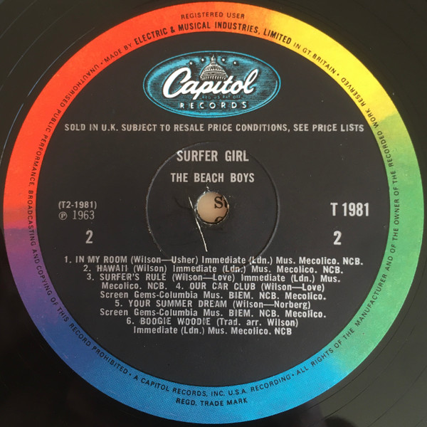 The Beach Boys - Surfer Girl | Capitol Records (T 1981) - 4 The Beach Boys - Surfer Girl | Capitol Records (T 1981) - 4