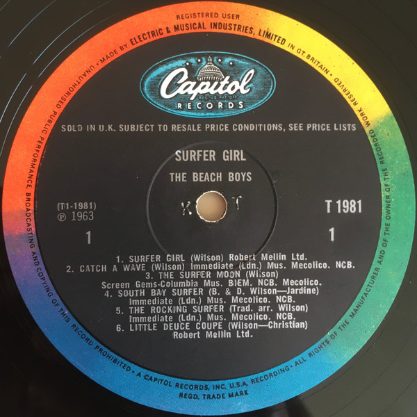 The Beach Boys - Surfer Girl | Capitol Records (T 1981) - 3 The Beach Boys - Surfer Girl | Capitol Records (T 1981) - 3