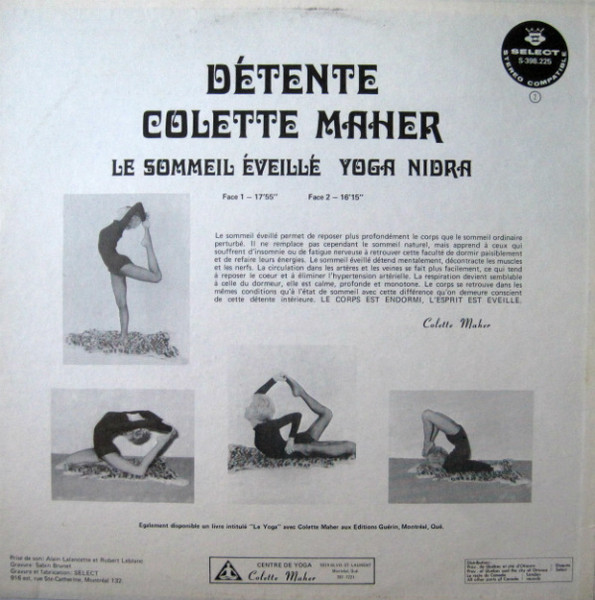 Colette Maher - Détente (Le Sommeil Éveillé - Yoga Nidra) [Vinyl] | Select (S-398225) - 2