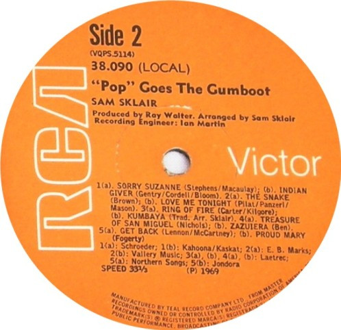 Sam Sklair - Pop Goes The Gumboot | RCA Victor (38090) - 2