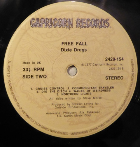 Dixie Dregs - Free Fall | Capricorn Records (2429-154) - 4