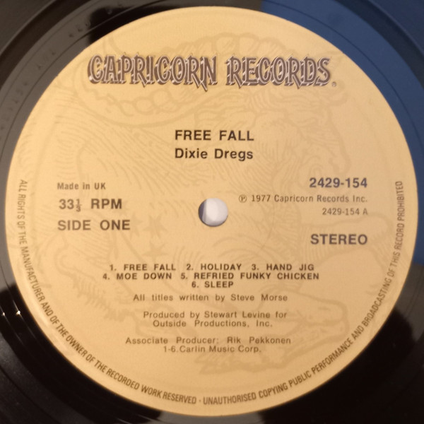 Dixie Dregs - Free Fall | Capricorn Records (2429-154) - 3