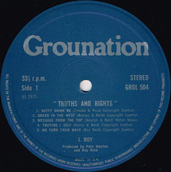 I-Roy - Truths And Rights | Grounation (GROL 504) - 3 I-Roy - Truths And Rights | Grounation (GROL 504) - 3