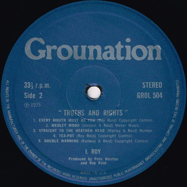 I-Roy - Truths And Rights | Grounation (GROL 504) - 4 I-Roy - Truths And Rights | Grounation (GROL 504) - 4