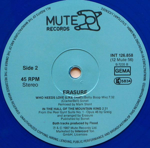 Erasure - It Doesn't Have To Be | Mute (INT 126.858) - 4