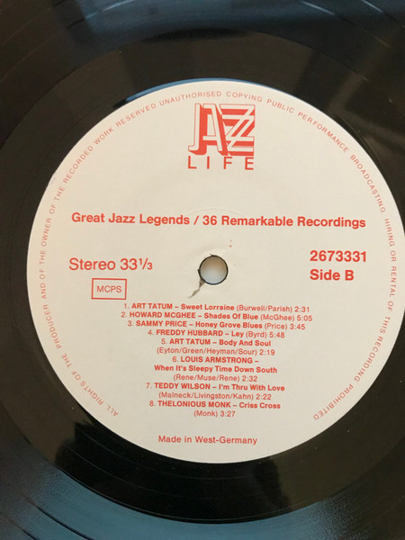 Various - Great Jazz Legends | Jazz Life (2673331) - 4 Various - Great Jazz Legends | Jazz Life (2673331) - 4