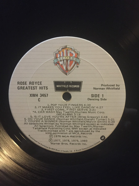 Rose Royce - Greatest Hits | Warner Bros. Records (XWH 3457) - 3 Rose Royce - Greatest Hits | Warner Bros. Records (XWH 3457) - 3