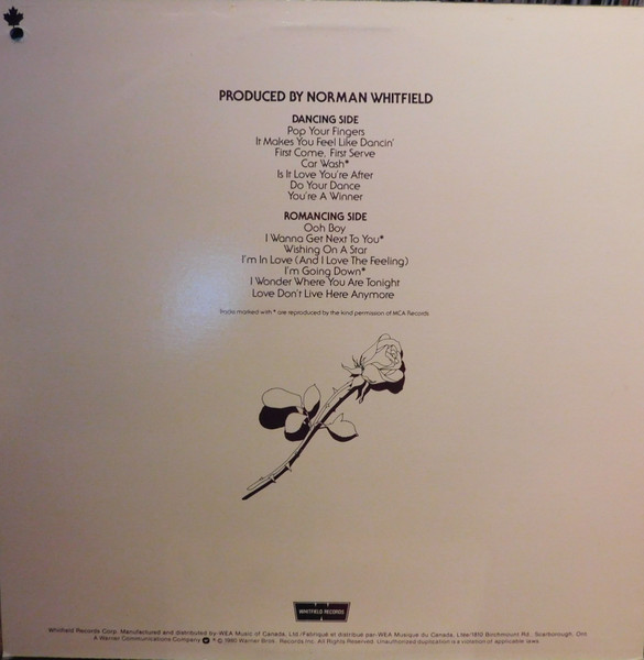 Rose Royce - Greatest Hits | Warner Bros. Records (XWH 3457) - 2 Rose Royce - Greatest Hits | Warner Bros. Records (XWH 3457) - 2