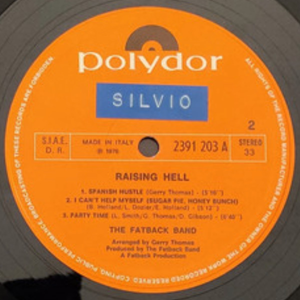 The Fatback Band - Raising Hell | Polydor (2391 203 A) - 2 The Fatback Band - Raising Hell | Polydor (2391 203 A) - 2