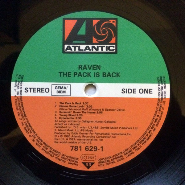 Raven - The Pack Is Back | Atlantic (781 629-1) - 3 Raven - The Pack Is Back | Atlantic (781 629-1) - 3