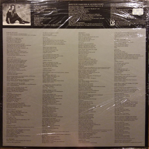 Patrice Rushen - Straight From The Heart | Elektra (E1-60015) - 2