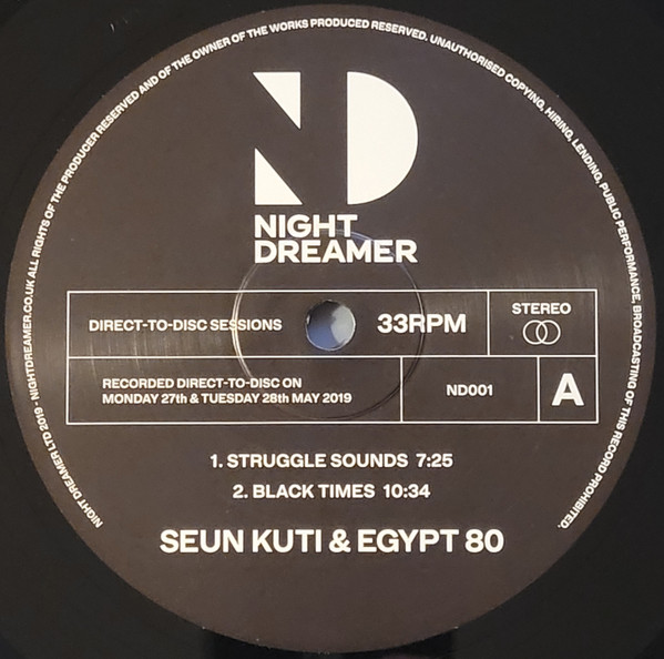 Seun Kuti + Egypt 80 - Night Dreamer Direct To Disc Sessions | Night Dreamer (ND001) - 3 Seun Kuti + Egypt 80 - Night Dreamer Direct To Disc Sessions | Night Dreamer (ND001) - 3