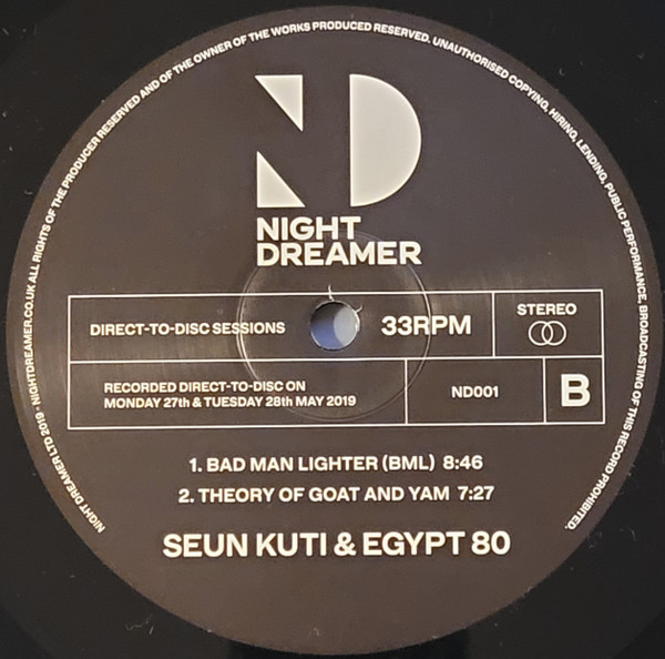 Seun Kuti + Egypt 80 - Night Dreamer Direct To Disc Sessions | Night Dreamer (ND001) - 4 Seun Kuti + Egypt 80 - Night Dreamer Direct To Disc Sessions | Night Dreamer (ND001) - 4