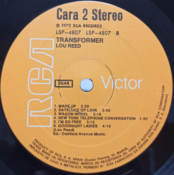 Lou Reed - Transformer | RCA Victor (LSP-4807) - 4 Lou Reed - Transformer | RCA Victor (LSP-4807) - 4