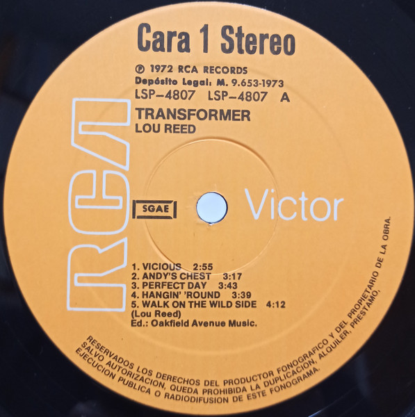 Lou Reed - Transformer | RCA Victor (LSP-4807) - 3 Lou Reed - Transformer | RCA Victor (LSP-4807) - 3