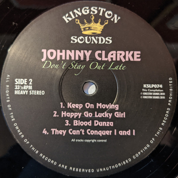 Johnny Clarke - Don't Stay Out Late - Vinilo | Kingston Sounds (KSLP074) - 4 Johnny Clarke - Don't Stay Out Late - Vinilo | Kingston Sounds (KSLP074) - 4