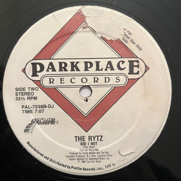 The Rytz - Did I Not | Park Place Records (PAL-7238A-DJ) - 2 The Rytz - Did I Not | Park Place Records (PAL-7238A-DJ) - 2