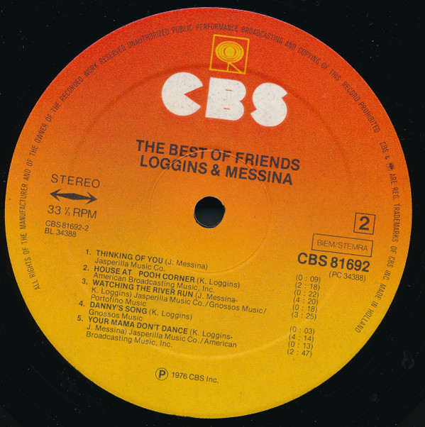 Loggins And Messina - The Best Of Friends | CBS (CBS 81692) - 3 Loggins And Messina - The Best Of Friends | CBS (CBS 81692) - 3