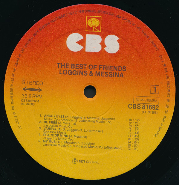 Loggins And Messina - The Best Of Friends | CBS (CBS 81692) - 2 Loggins And Messina - The Best Of Friends | CBS (CBS 81692) - 2