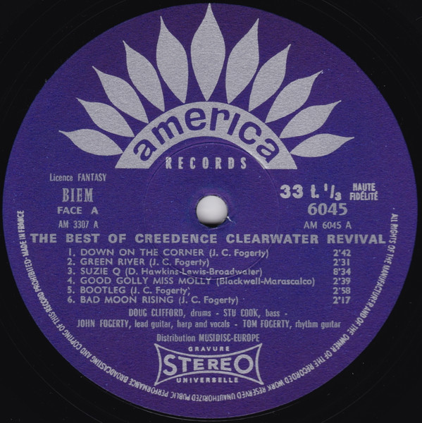 Creedence Clearwater Revival - The Best Of Creedence Clearwater Revival | America Records (6045) - 3 Creedence Clearwater Revival - The Best Of Creedence Clearwater Revival | America Records (6045) - 3